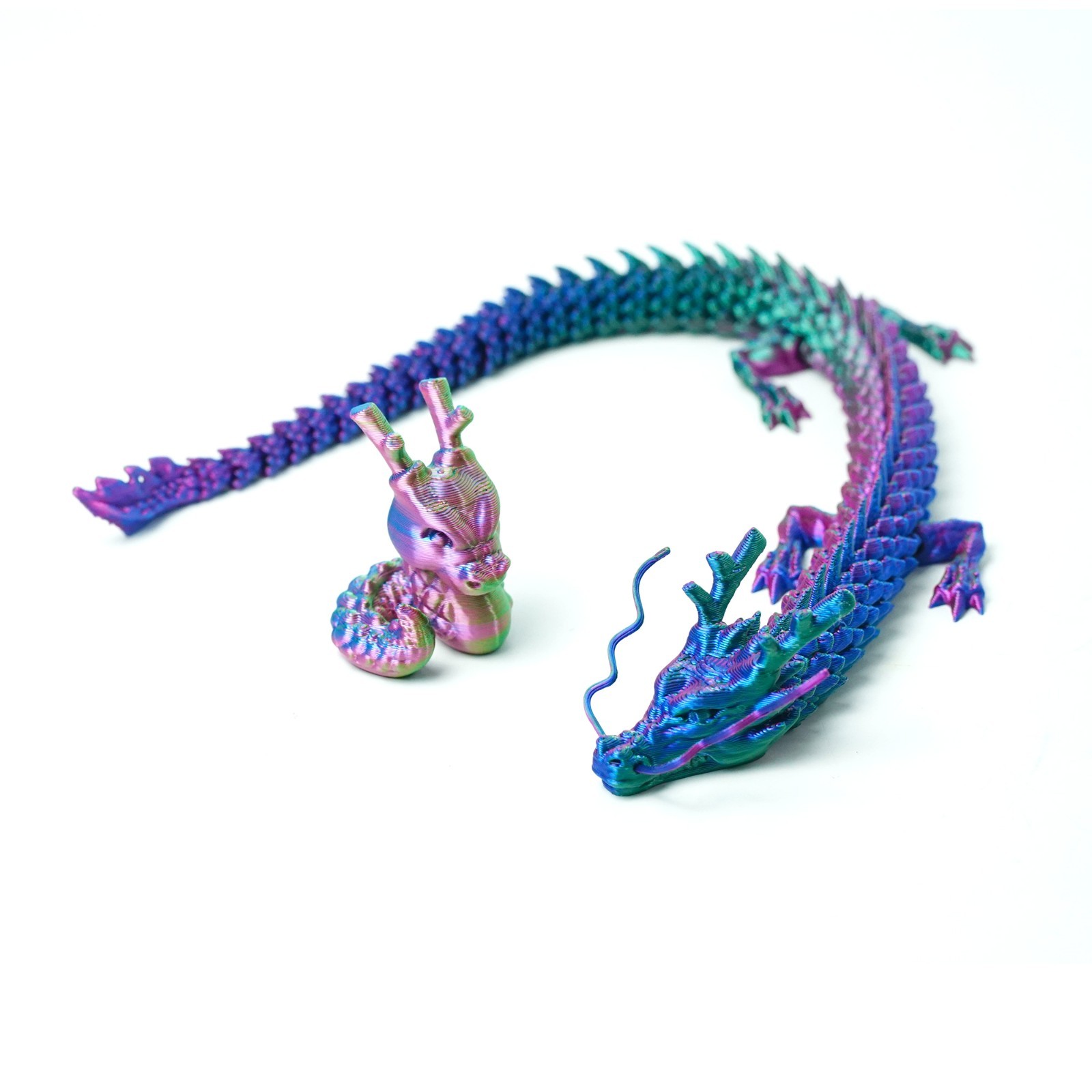 2PCS 3D Printed Dragon Model,Articulated Animals figure,Fidget Toys Home Decor
