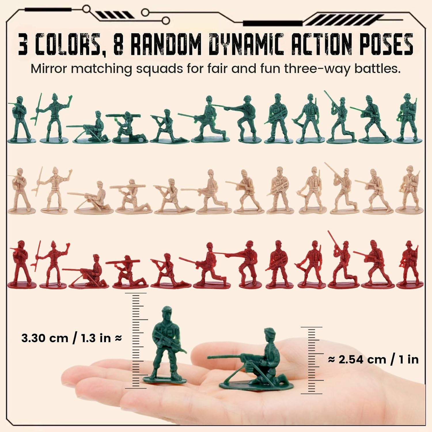 Classic 300-Piece Army Men Set – Durable Military Action Figures for All Ages