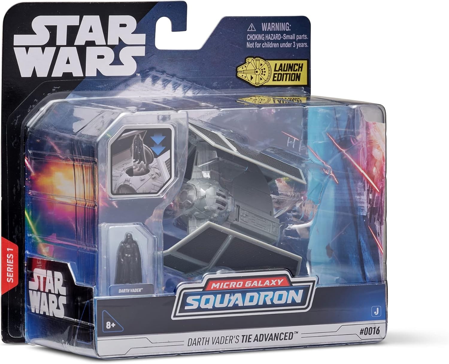 S01 #0016 Star Wars Micro Galaxy Squadron Darth Vader TIE Advanced