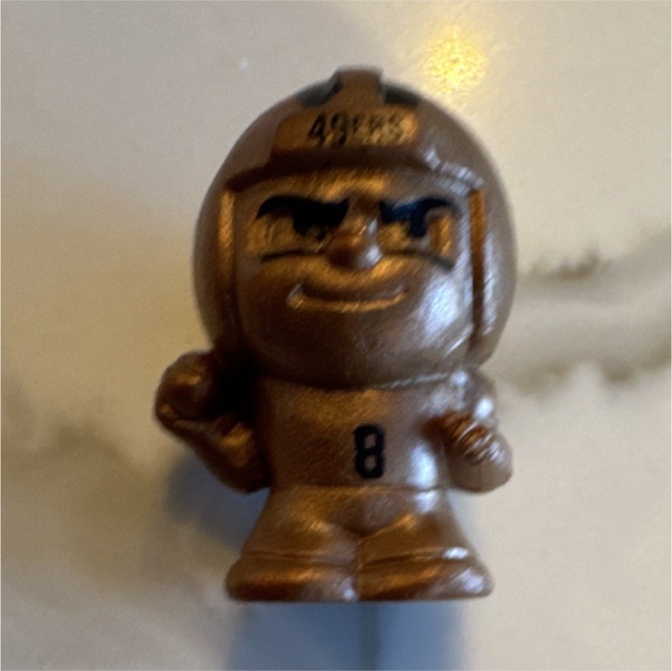 49ers Football Sports Figurine Plastic Gold Black Less Than 5in