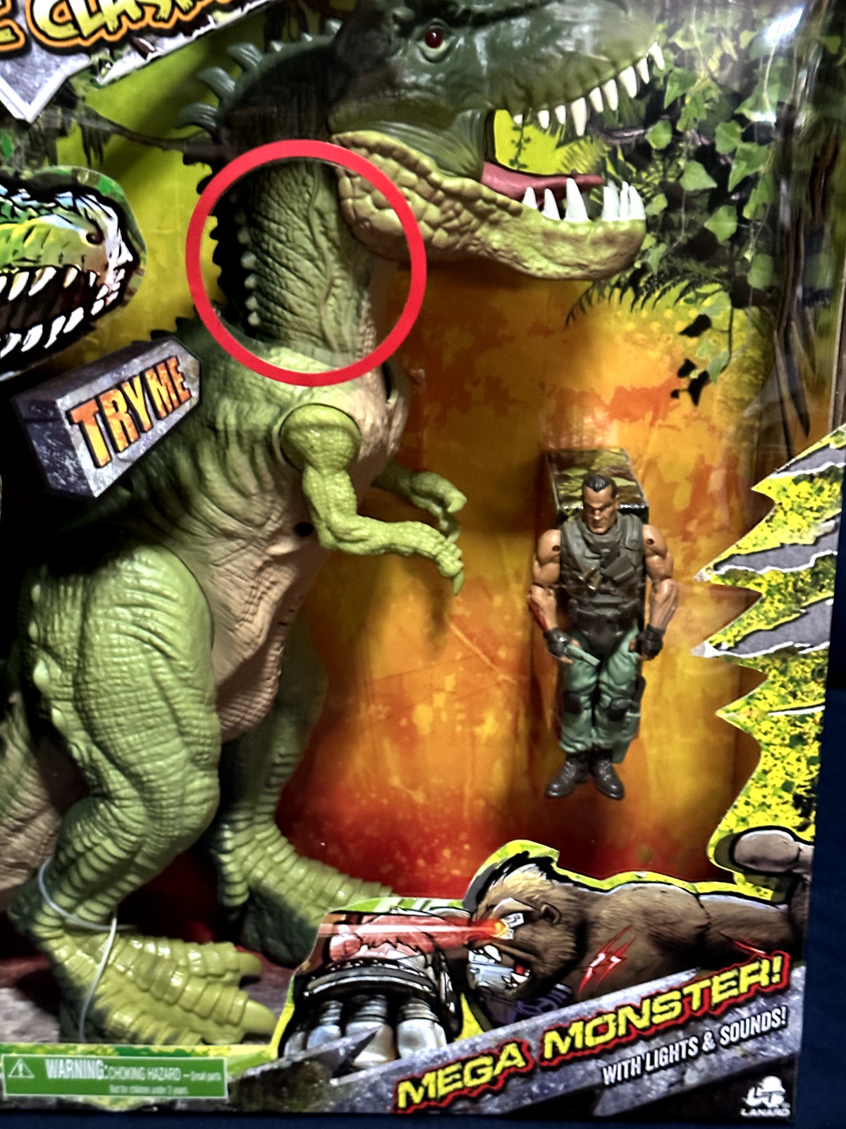 CORPS ELITE PRIMAL JURASSIC CLASH LANARD ACTION FIGURES EL JEFE T-REX DINOSAUR