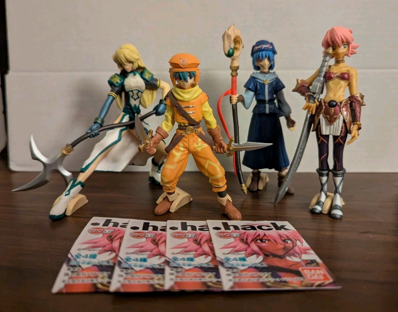 2002 Dot .Hack Gardenia Kite BlackRose Elk 4 Figure Set HGIF Bandai hack Japan