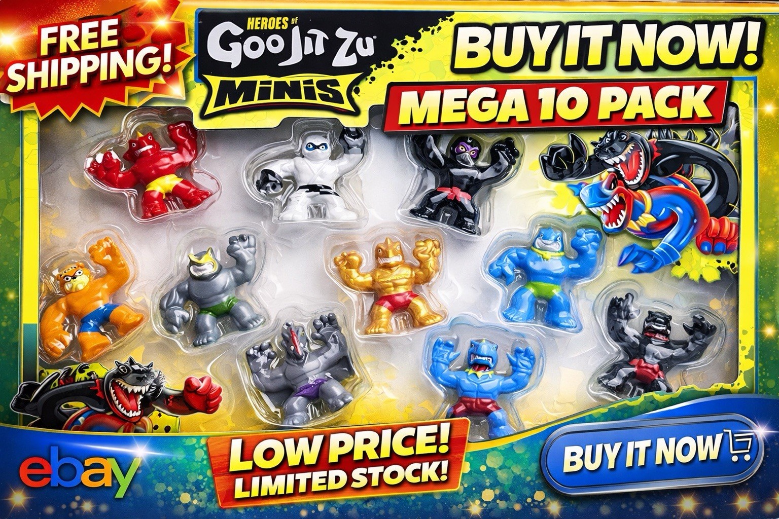 Goo Jit Zu Minis Mega 10 Pack