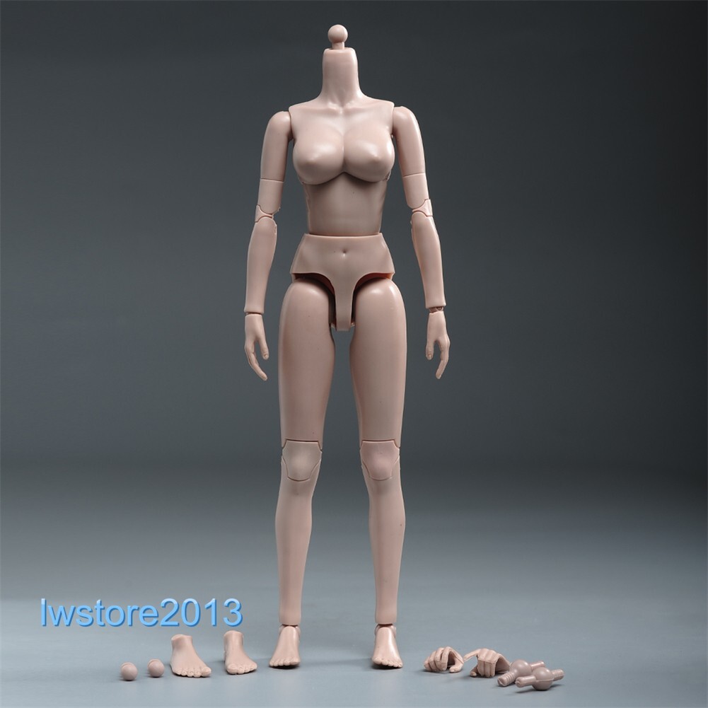 US HENG TOYS 1/6 Suntan Skin Large Bust Girl 12&Prime; Female Action Figure Body Hands