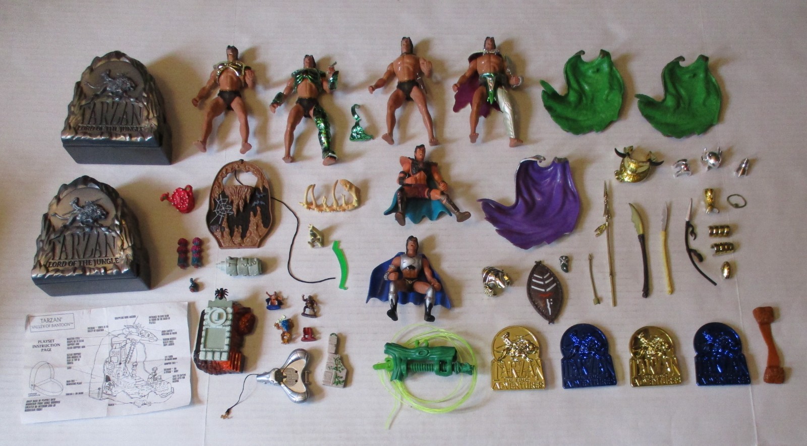 Trendmasters Tarzan Epic Adventures Figure & Accessory Lot 90&rsquo;s Vintage Micro