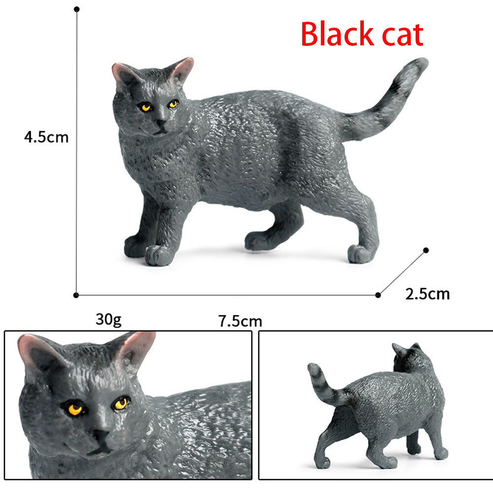 1/2Pcs 1/6 Scale Cat Models Action Figure Collectible Statue Xmas Decor Gifts
