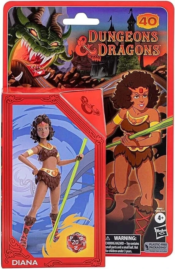 Dungeons & Dragons Cartoon Classic Bobby & Uni, Diana, Hank 6&Prime; Action Figure Set