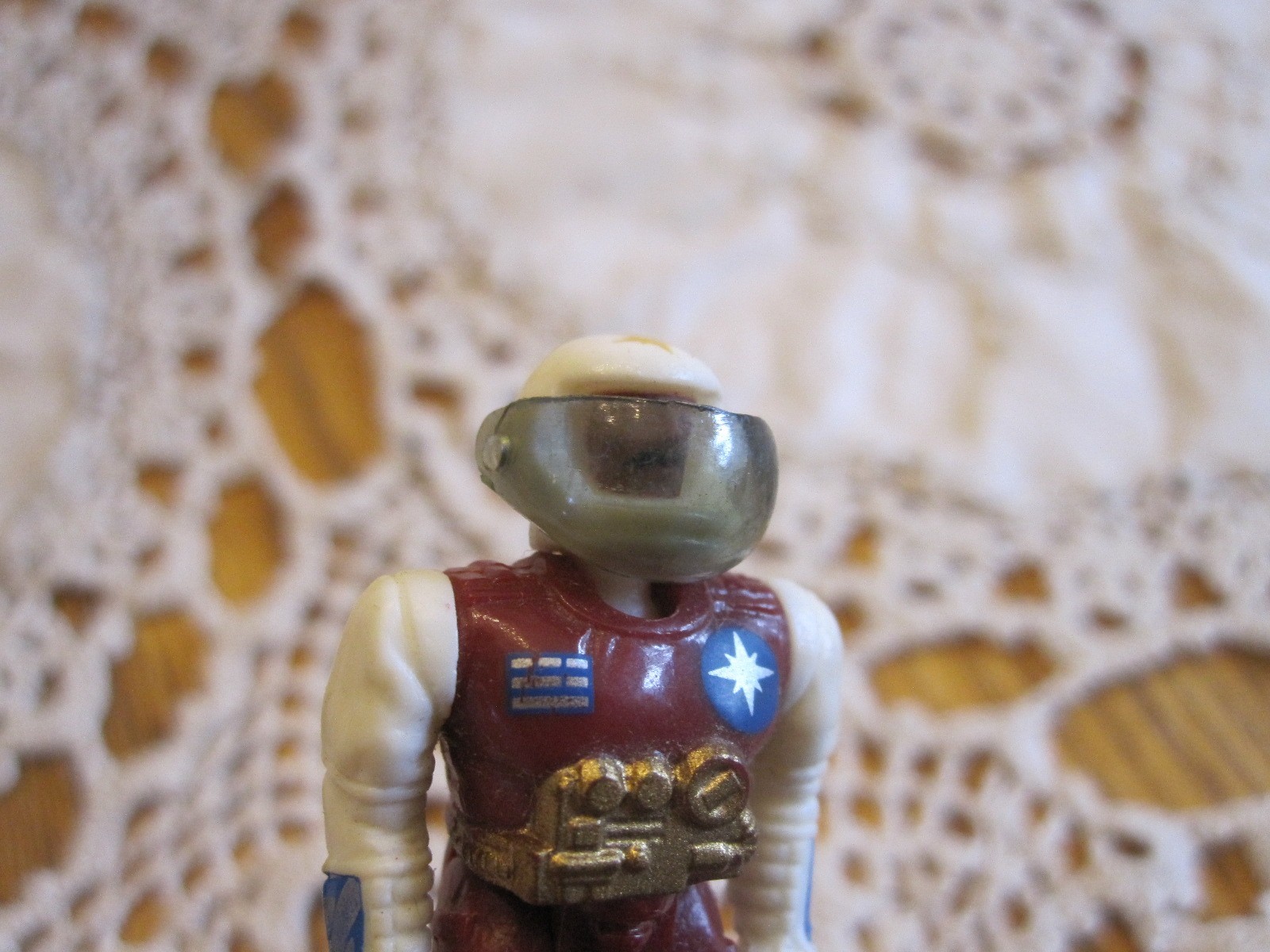1986 Starcom Col. JOHN « SLIM » GRIFFIN Action Figure + Visor Red 2&Prime; Coleco
