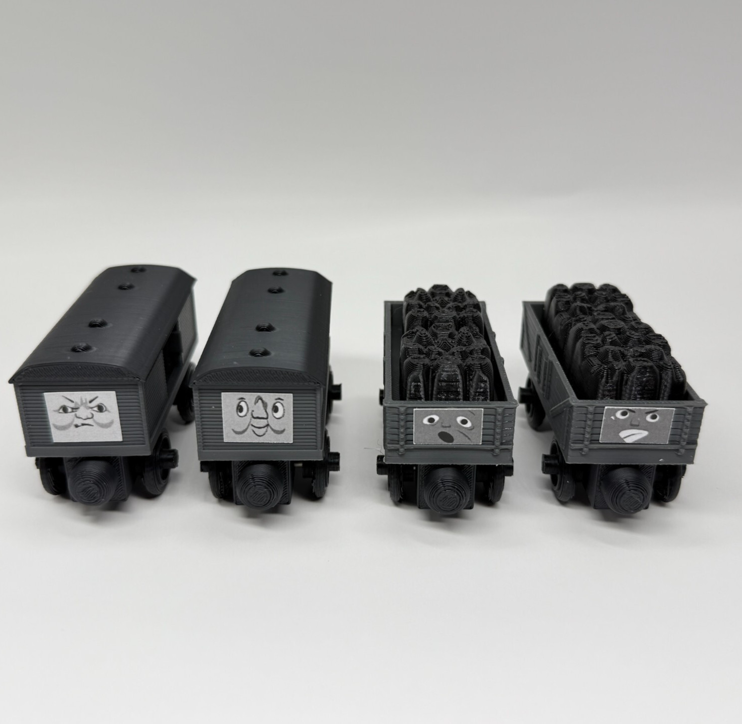 Wooden Railway Compatible Cargo & Box Car Train Custom Made Thomas & Friends GR