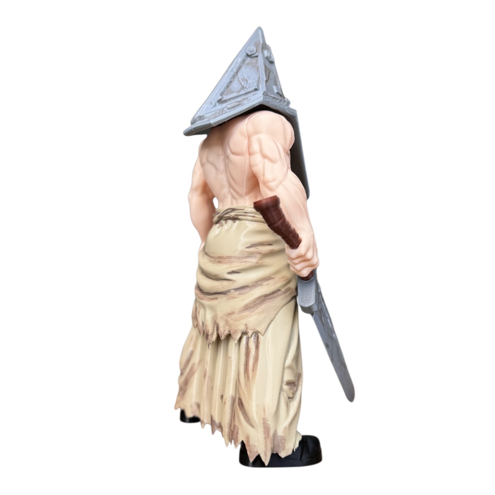 Silent Hill Pyramid Head Plastic Action Figure w Sword Beige/Gray/Black 3D print