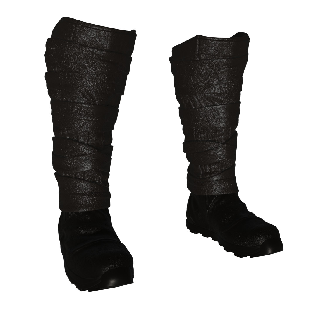 1/6 Scale Action FIgure Boots: Leather Wrapped