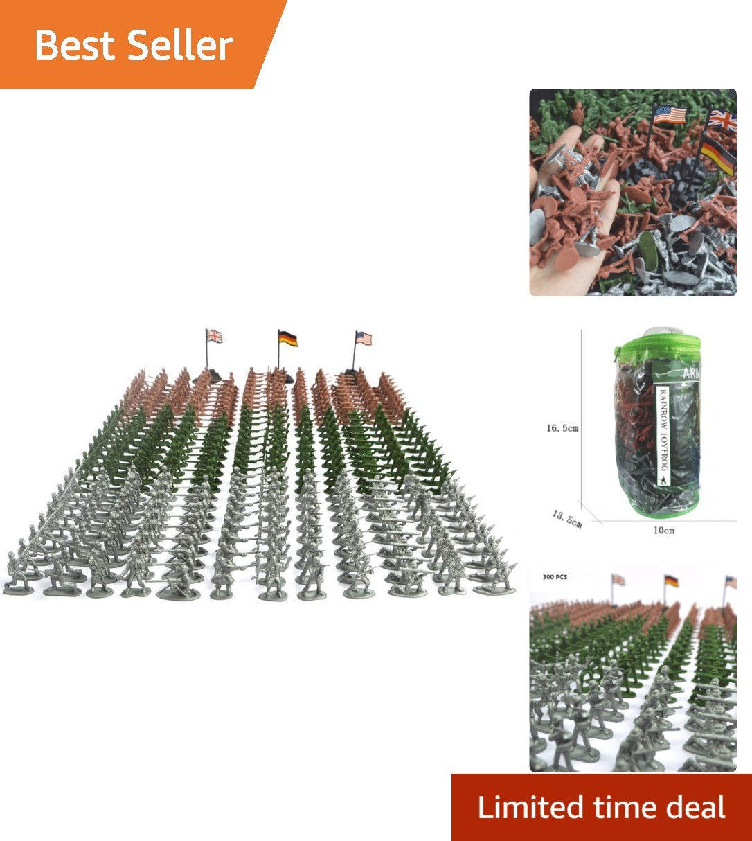 Durable 300-Pc Army Men Playset – Realistic Military Action Figures for All Ages