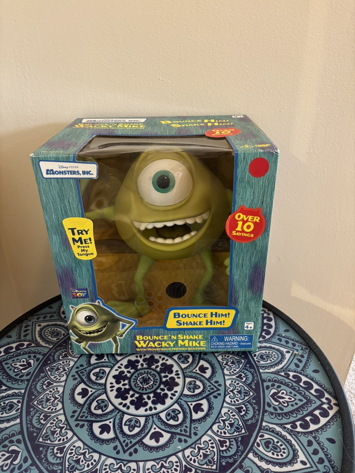 Disney Pixar Monsters Inc Bounce &lsquo;n Shake Wacky Mike Wazowski Talking Toy New