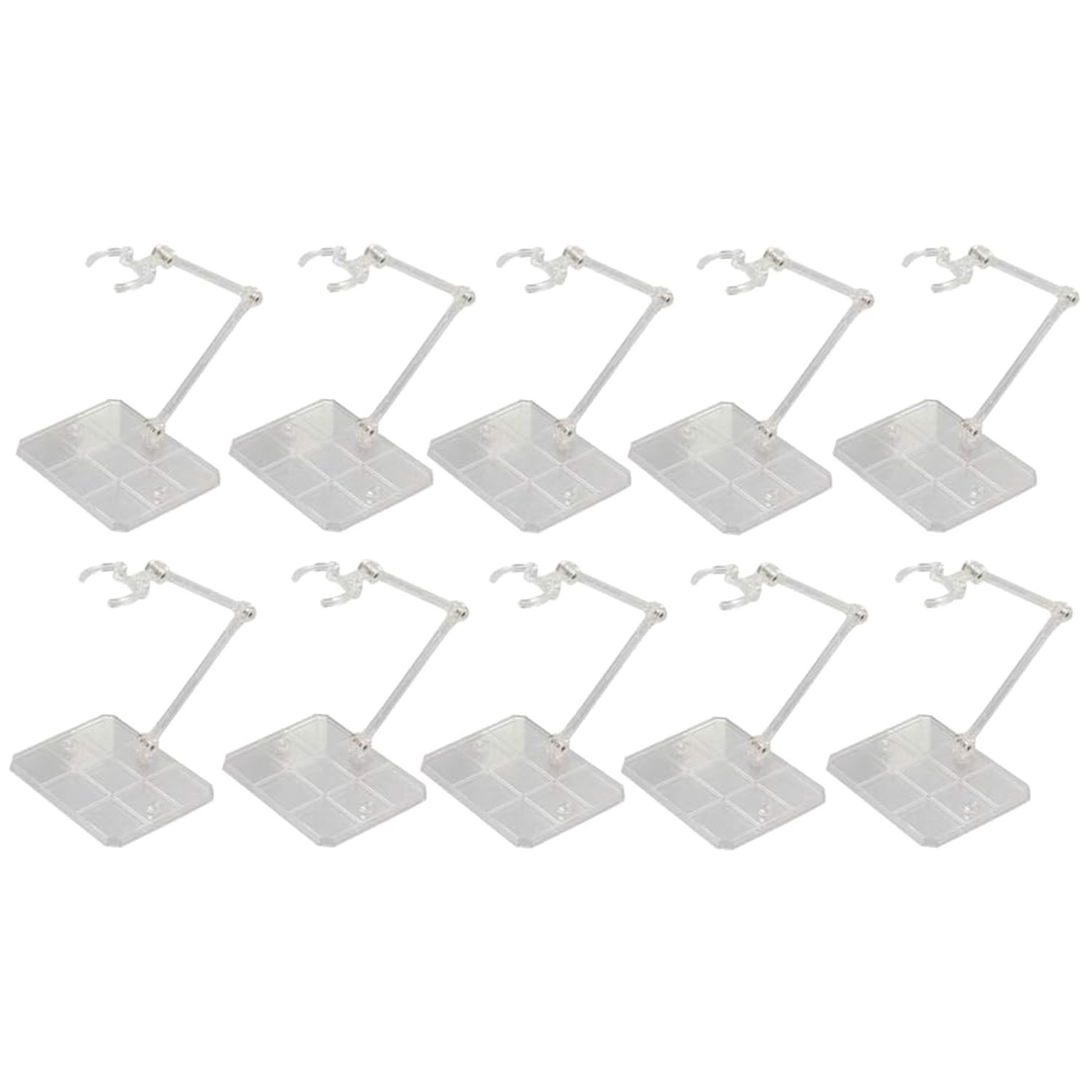 10-Piece Action Figure Display Stand Set: Support for Gundam Models