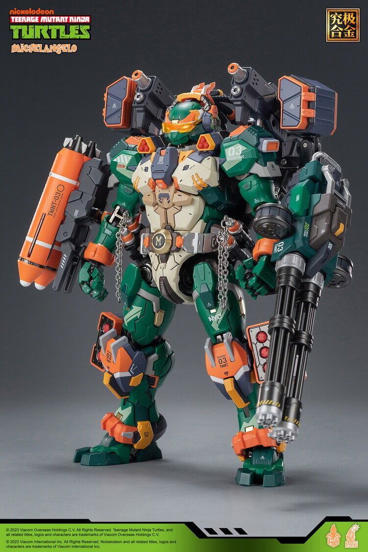 New In Stock HeatBoys HB0014 Robot Mecha Michelangelo Metal Build Action Figure