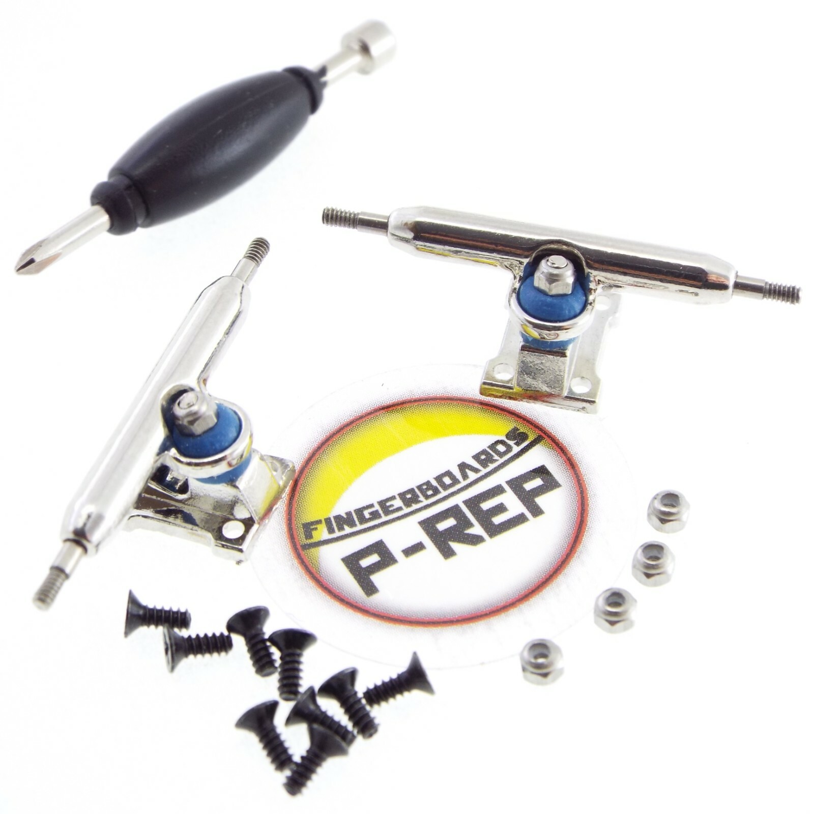 P-REP Solid Performance 32mm Fingerboard Trucks – Chrome