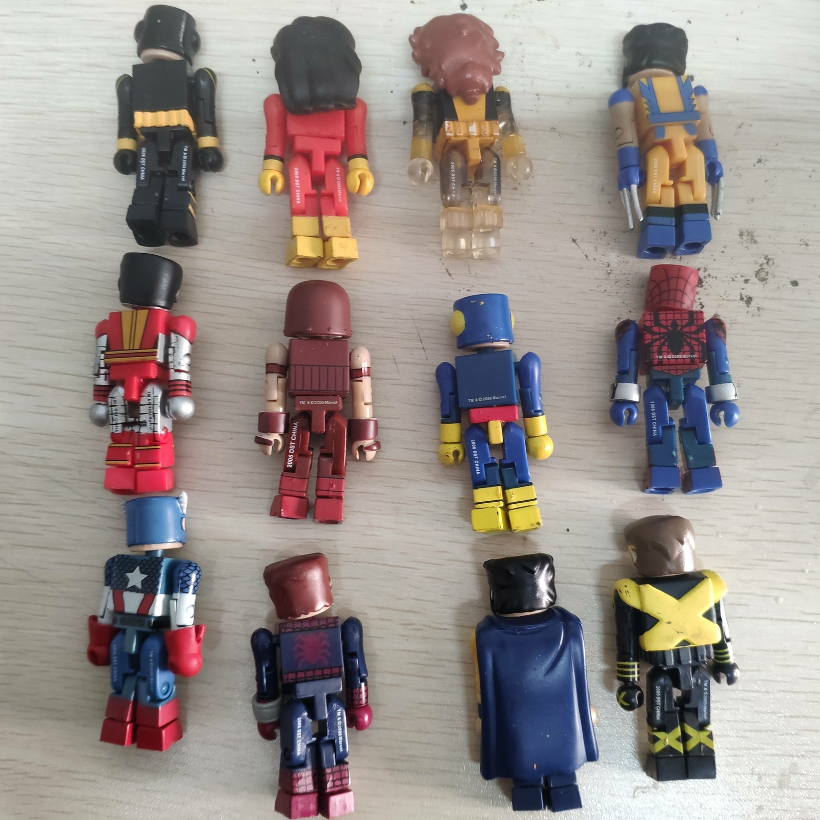 Lot 12 Marvel Minimates Spiderman Wolverine Captain Spider-woman Juggernaut