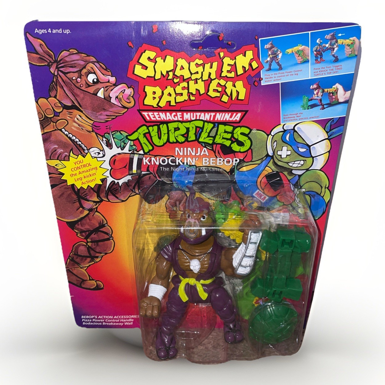 Ninja Knockin&rsquo; Bebop Teenage Mutant Turtles TMNT 1992 Playmates NEW SEALED
