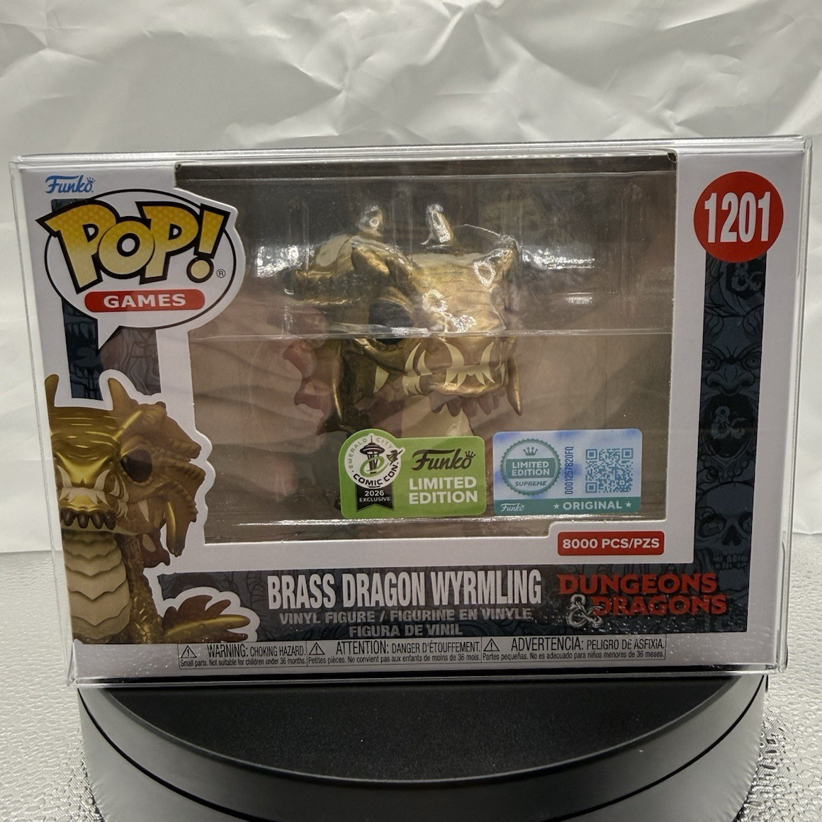 Brass dragon Wyrmling (#1201) funko exclusive #1201 LE ECCC w/protector