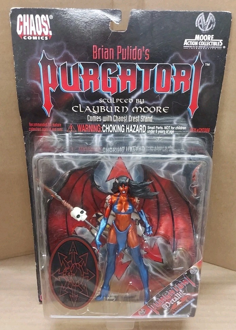 Brian Pulido&rsquo;s PURGATORI Metallic Action Figure Clayburn Moore 1997 Chaos/ New
