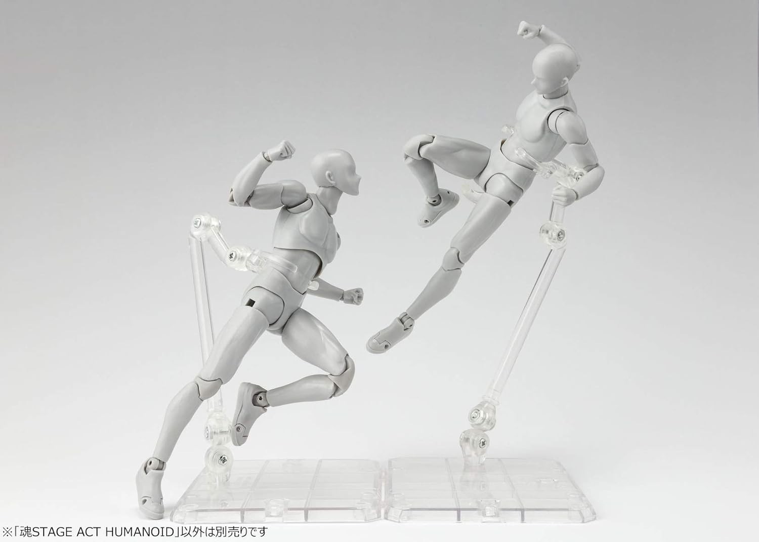 Lightweight Clear Humanoid Action Figure Stand – Adjustable Display Set