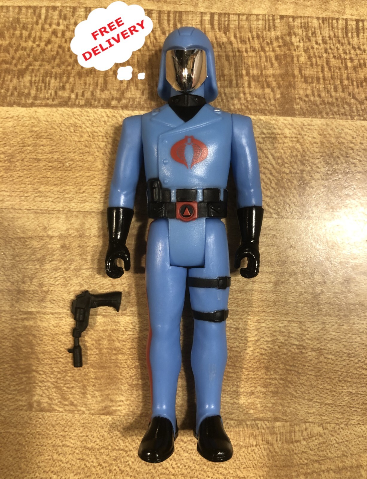 G.I. JOE Cobra Commander Enemy Leader 3.75&Prime; ReAction Figure Vac Metal Variant