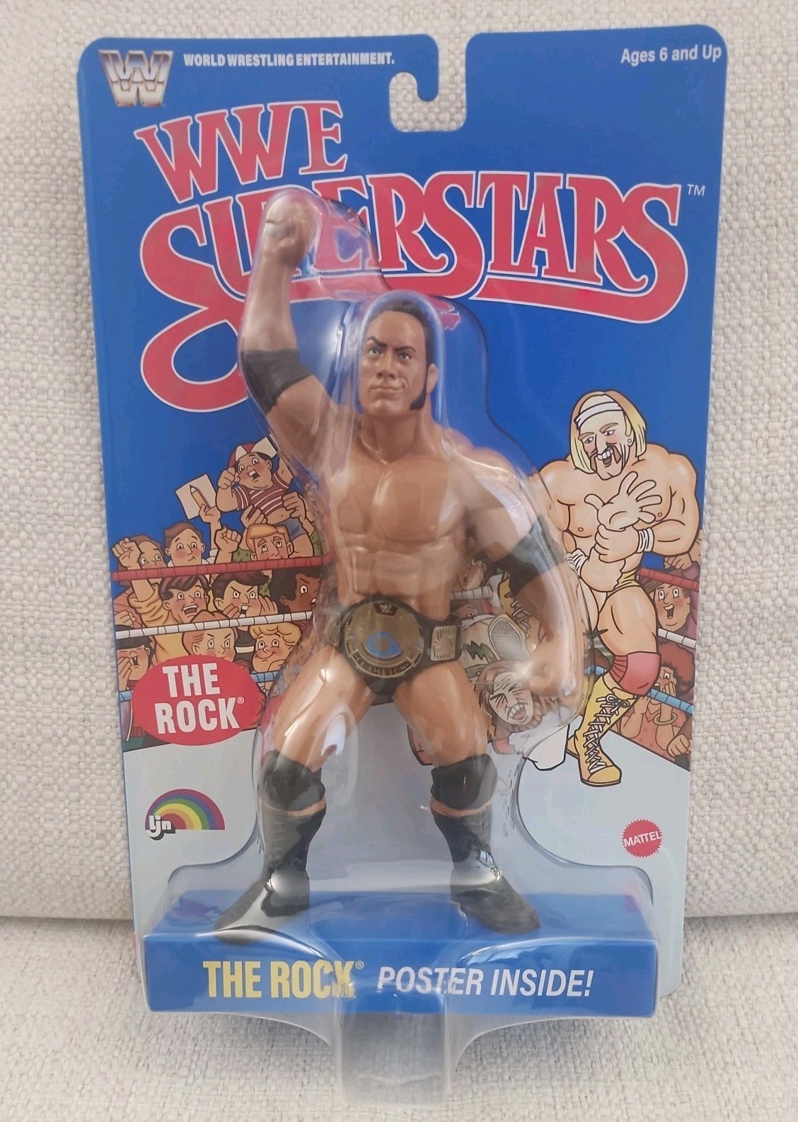 NEW IN HAND Mattel LJN WWE Superstars Series 3 The Rock Blue Card Target