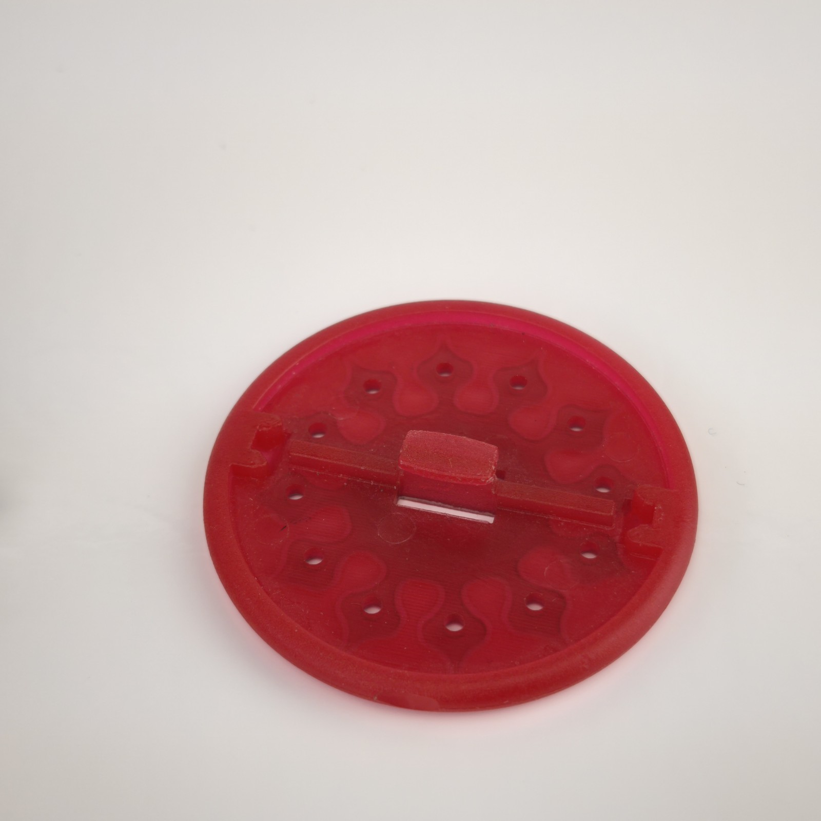 Plastic Sci-Fi Futuristic Toy Blaster Rifle 10cm Red Disc Launcher #6300