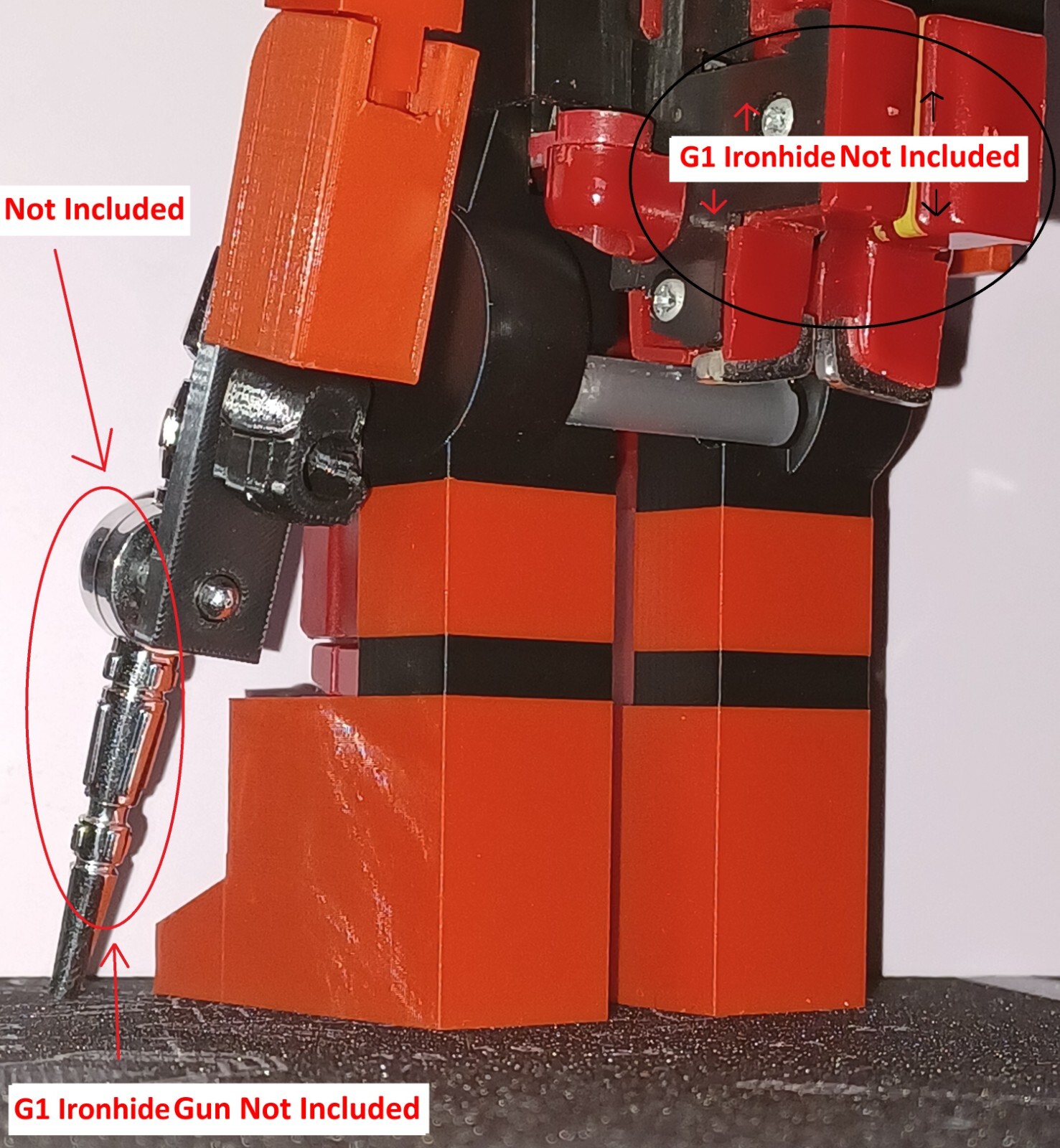 Transformers G1 Ironhide 3D Printed Upgrade Parts Only G1 Ironhide NOT INCLUDED