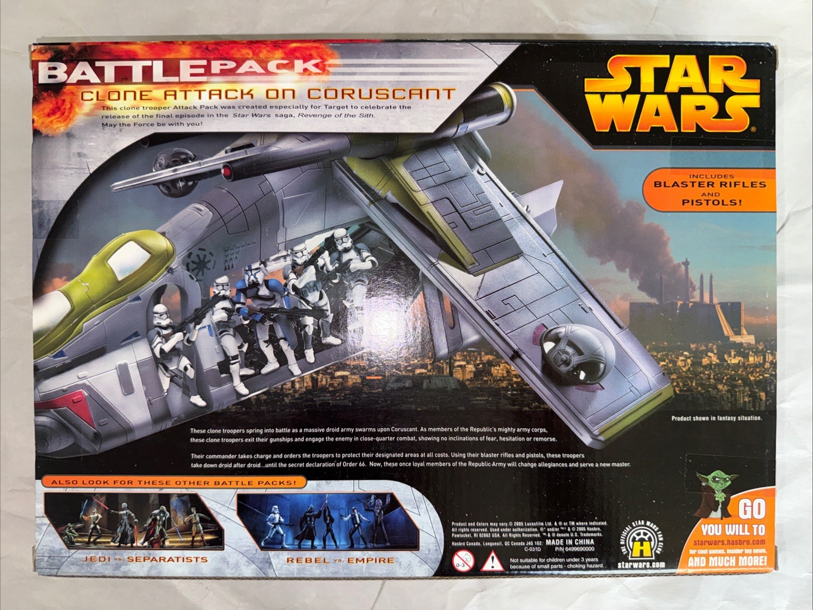 Star Wars BATTLE PACK Clone Attack on Coruscant Figures Hasbro 2005 MISB Sealed