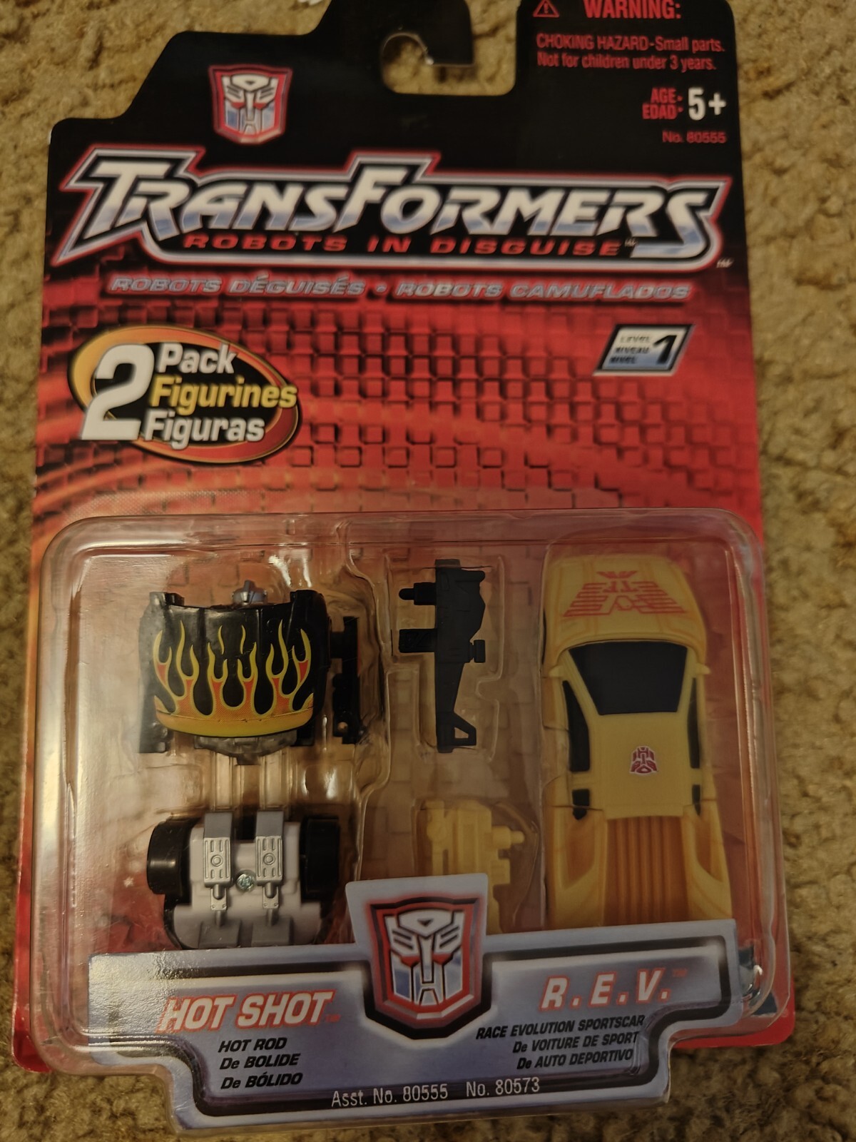 Transformers Robots in Disguise (2001) 2 Pack – Hot Shot and R.E.V RID Sealed