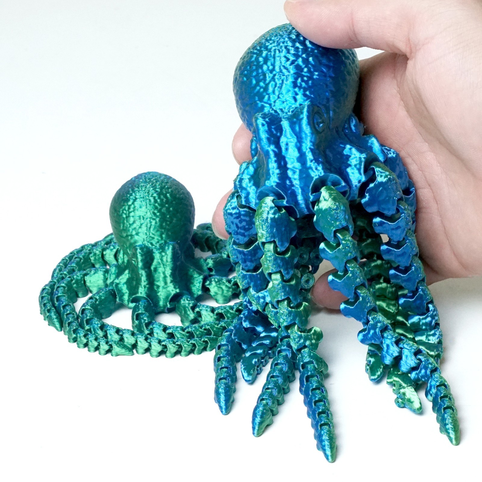 2PCS 3D Printed Octopus Model,Articulated Animals figure,Fidget Toys Home Decor