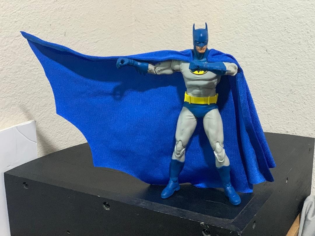 Custom Batman DC Multiverse Knightfall 1/12 Mcfarlane Wired Cape NOT FIGURE