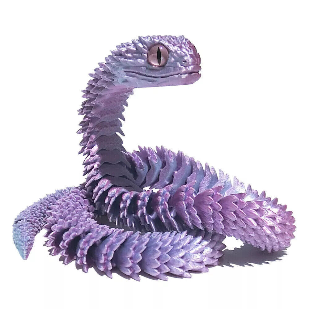 24&Prime; 3D Printed Animals Snake Viper Snake Flexible Snake Fidget Toys Desk Decor