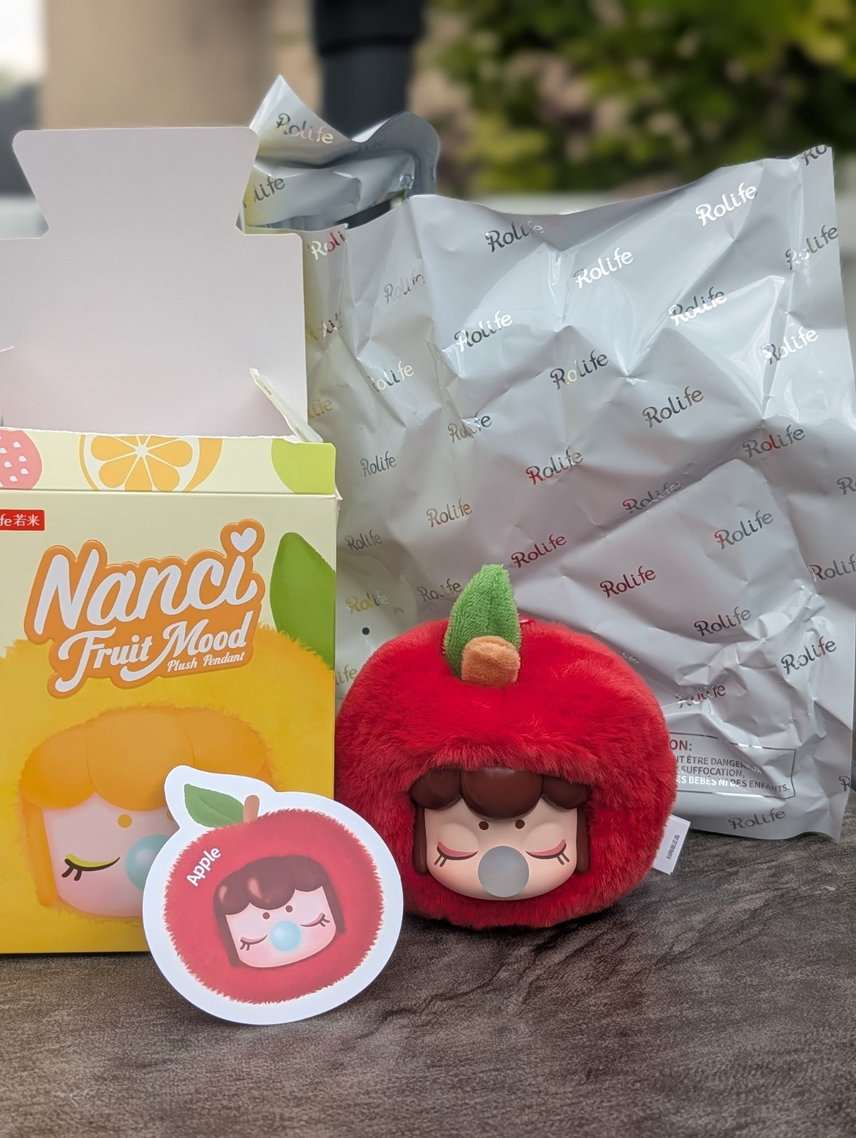 Rolife Nanci Fruit Mood Series Plush Pendant – Apple (Confirmed Open Box)
