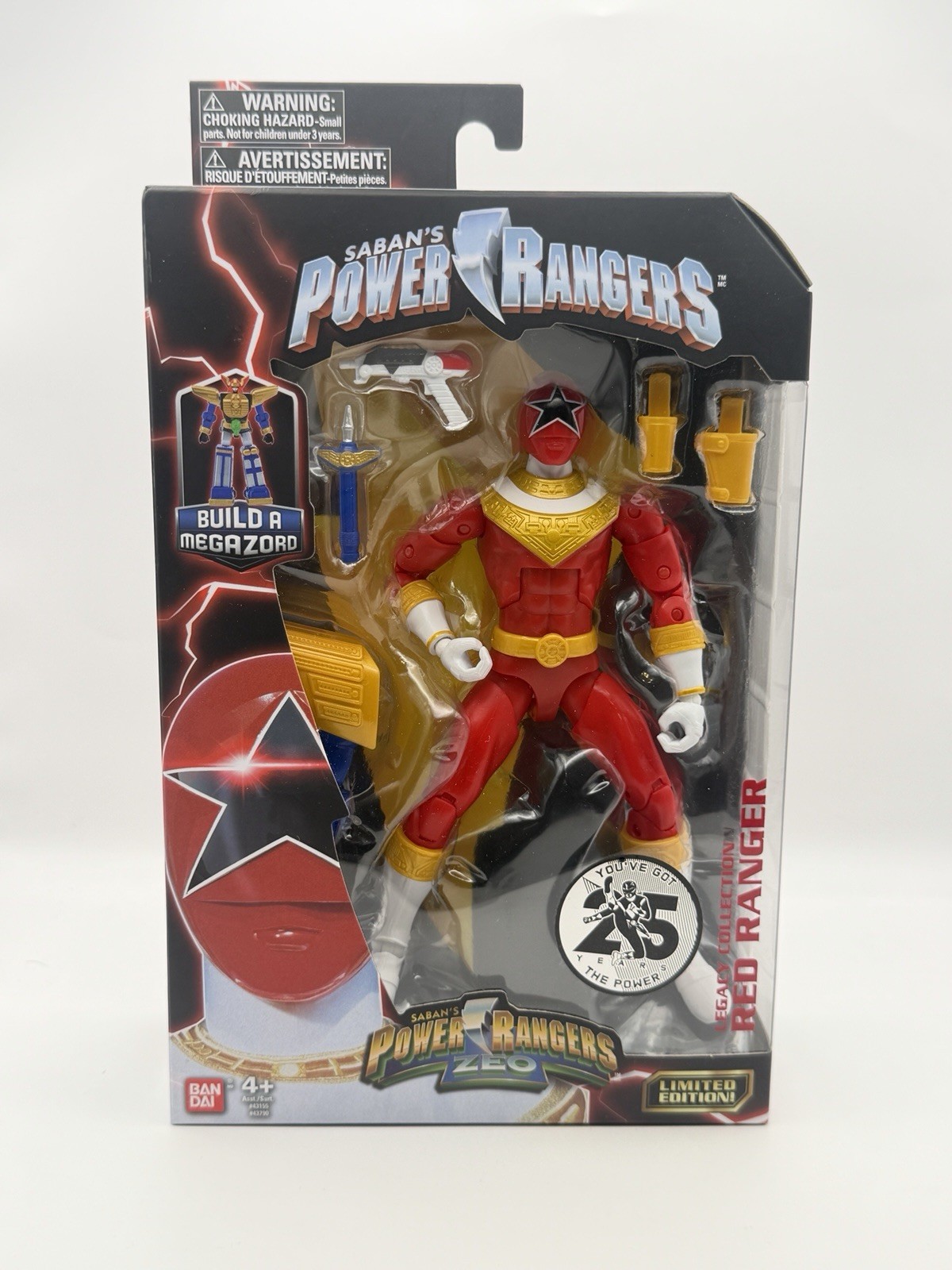 Power Rangers Zeo Legacy Collection RED Ranger 6&Prime; Action Figure 2017 NIB