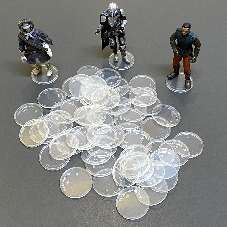 60PCS Clear Action Figure Stands Base Fits For 3.75 » Modern Star Wars Figures