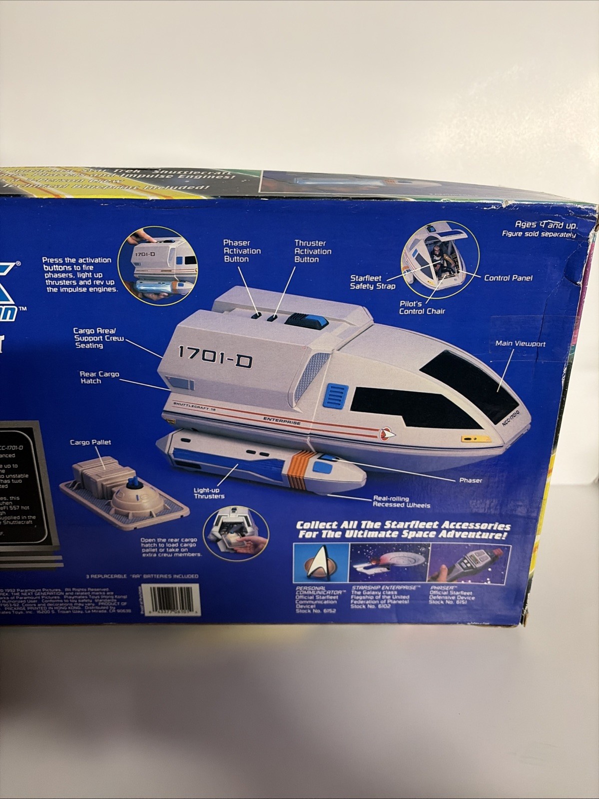 Star Trek The Next Generation Shuttlecraft Goddard 1992 Playmates No. 6101