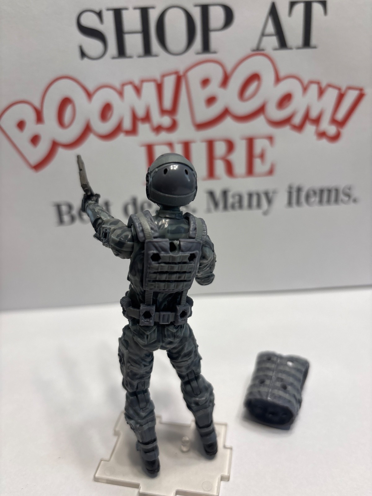 Marauder Task Force MTF Gray Trooper many pouches, weapons Action Figure Gi Joe.