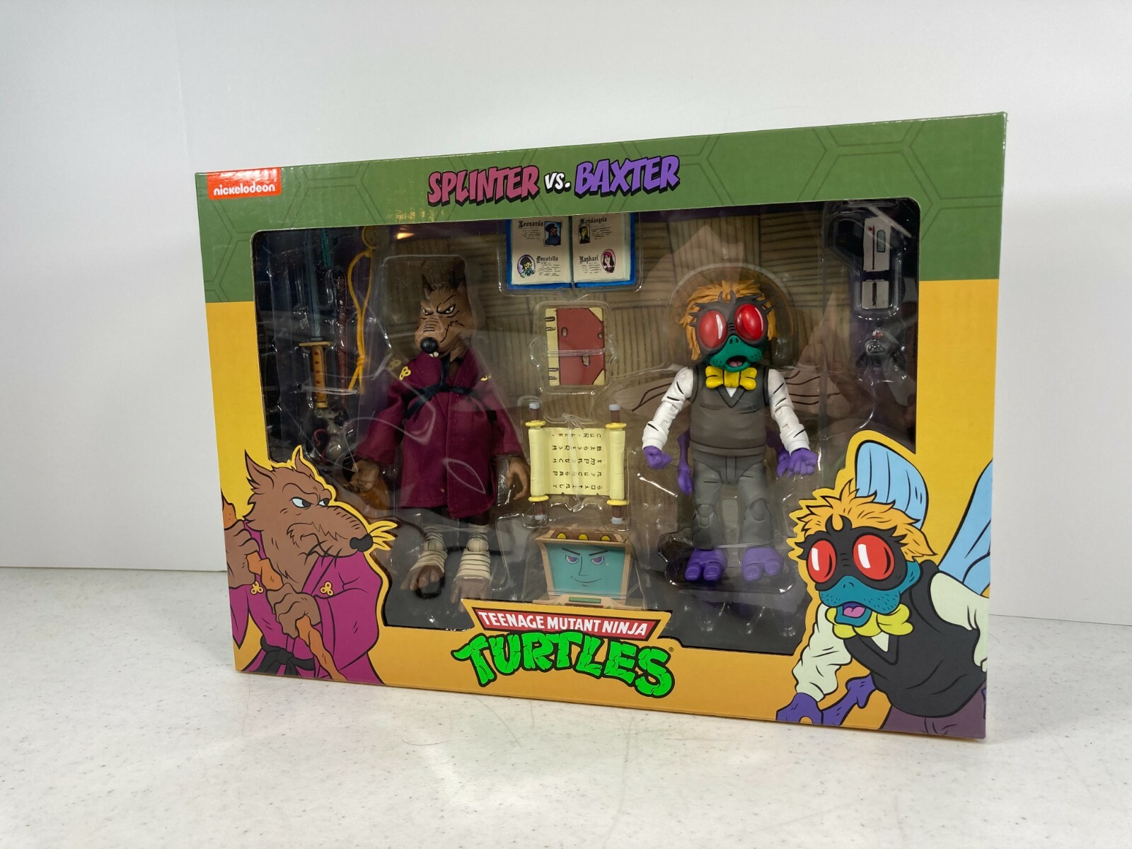 TMNT NECA Cartoon Splinter and Baxter Original Release
