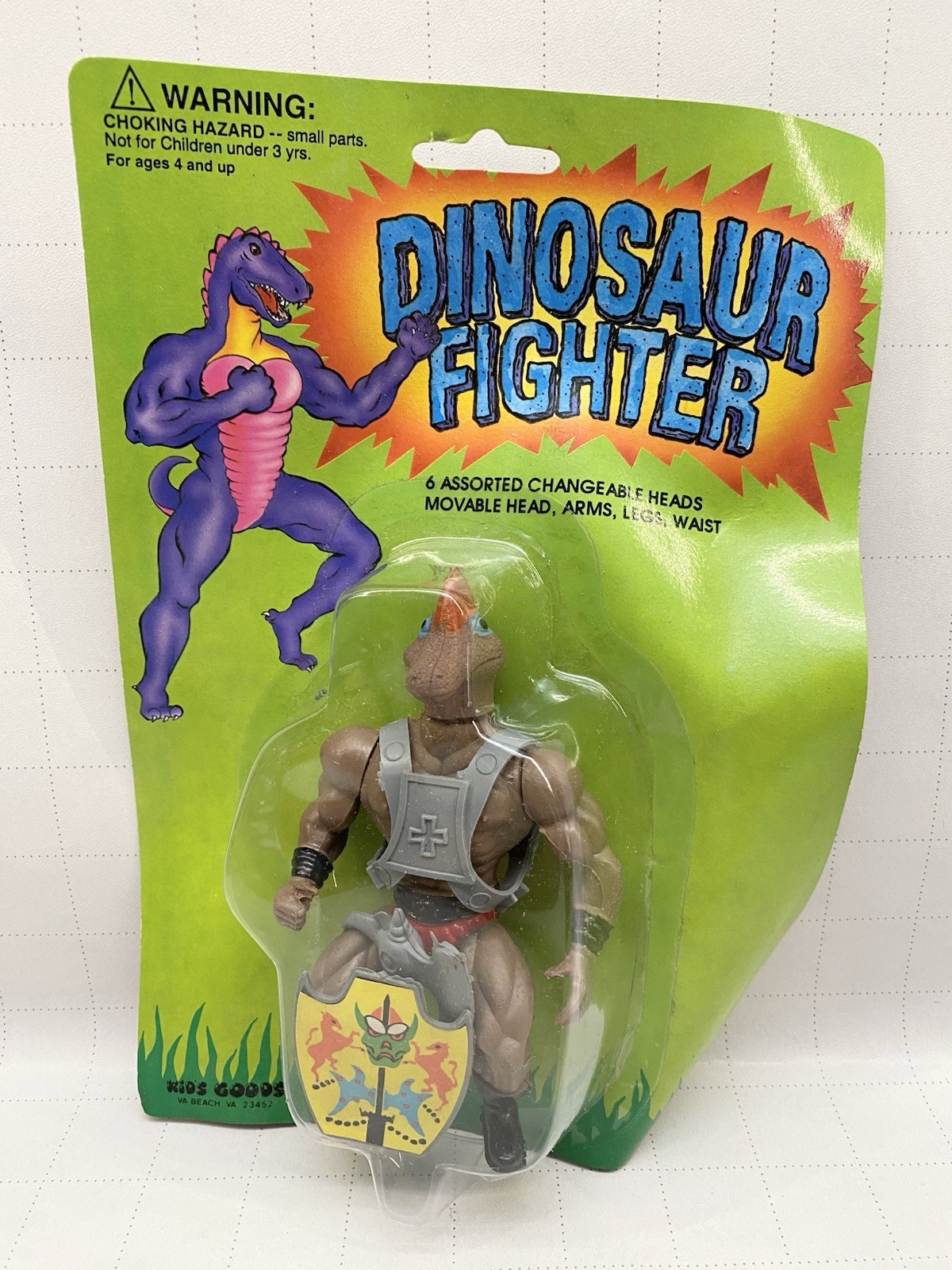Dinosaur Fighter KO 4” Dino Action Figure Kids Goods SEALED RARE