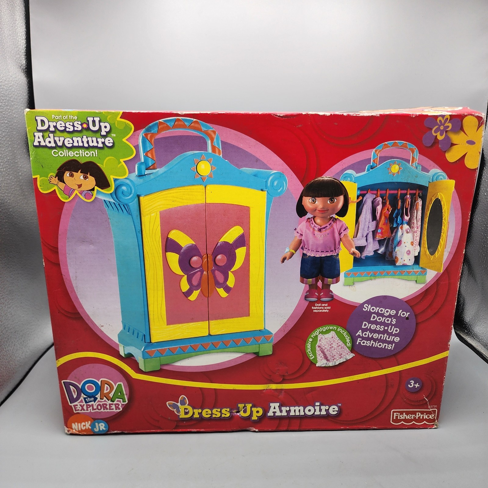 New NIB Fisher Price Dora Dress Up Adventure Collection  Dress Up Armoire