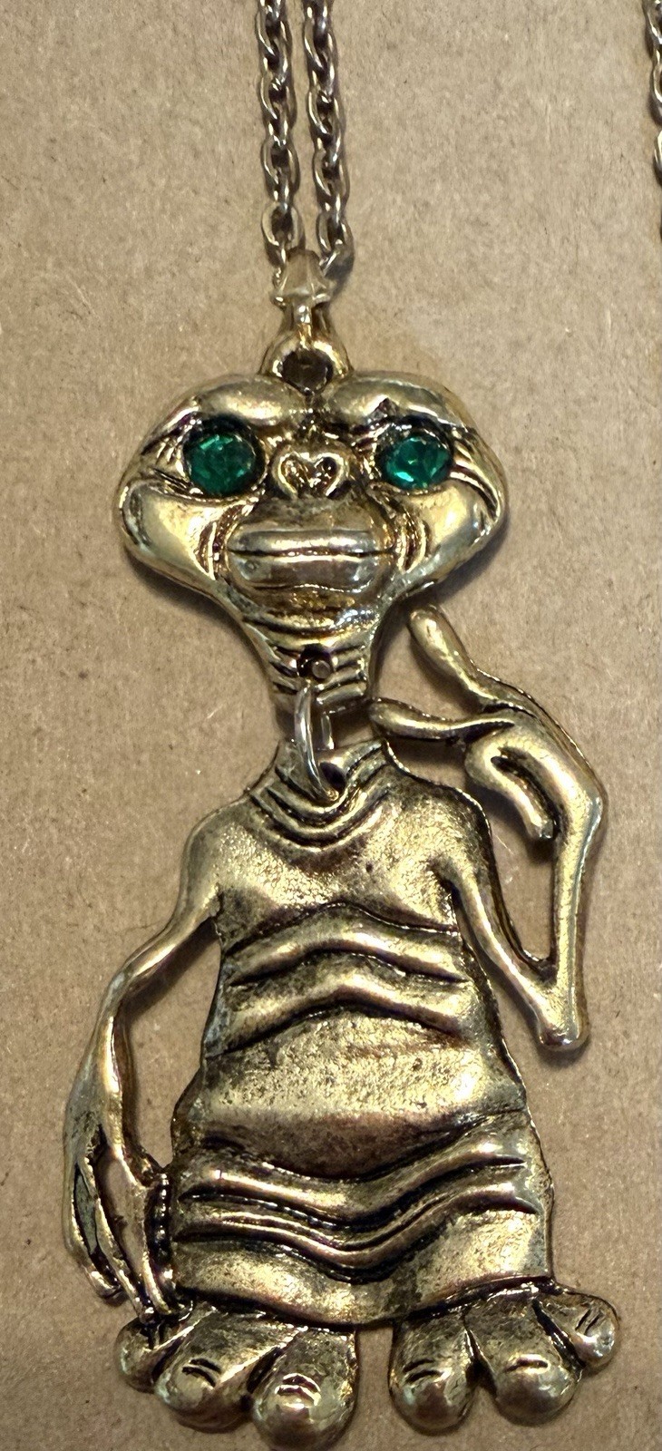 Rare Vintage E.T. EXTRA TERRESTRIAL Metal Jeweled Necklaces NOS 1982 Lot6