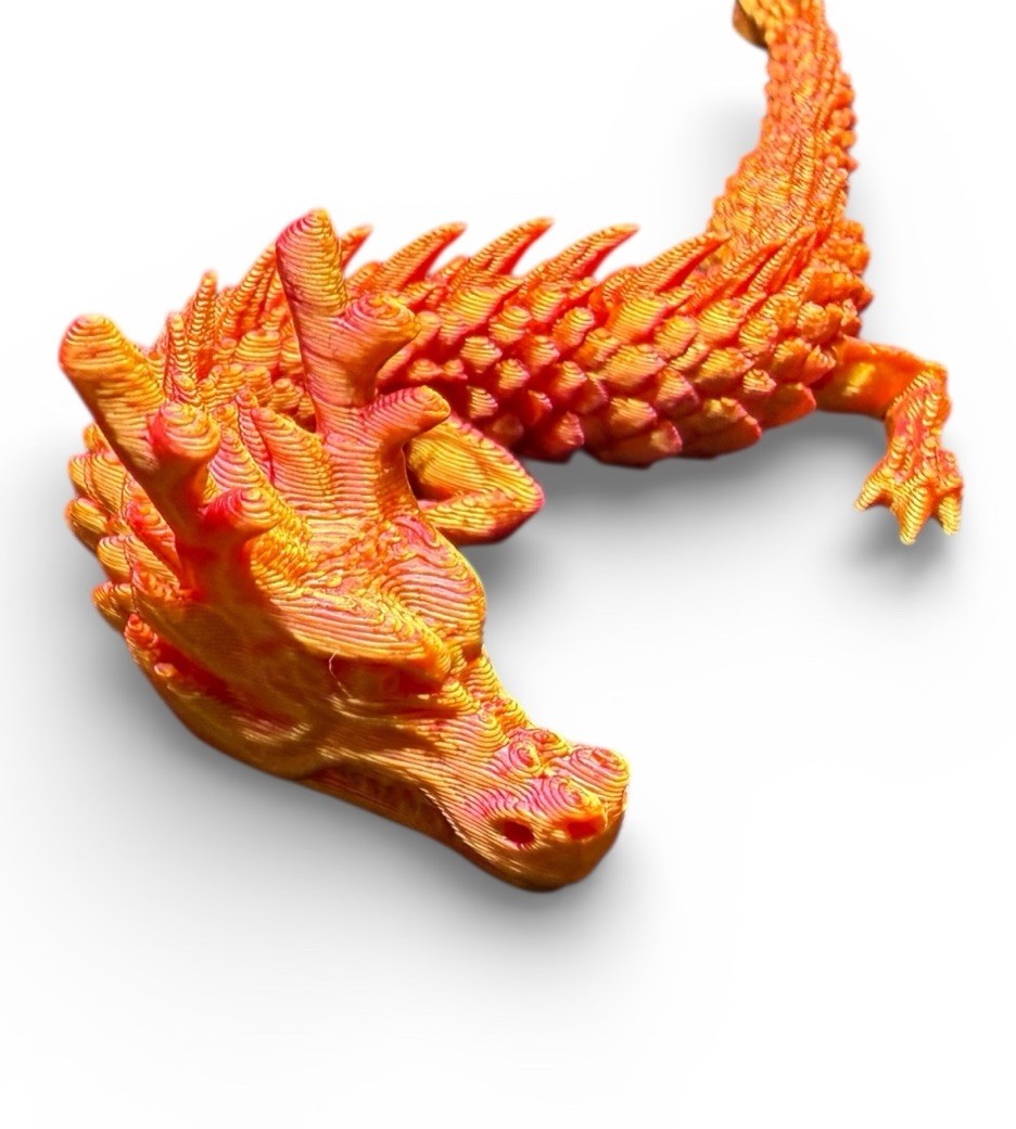 5pc 3D Printed Articulated Creatures Lot Snakes Dragons Shark Egg Fidget