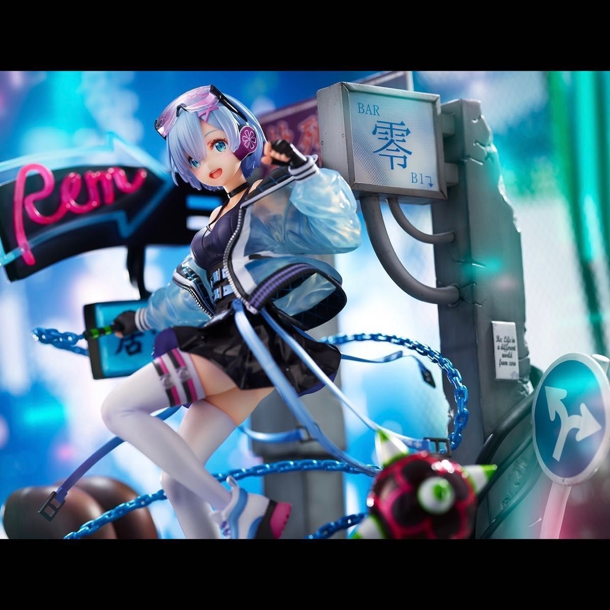 Re:Zero Rem Neon City Ver 1/7 Figure Shibuya Scramble Made-to-Order Japan Rare