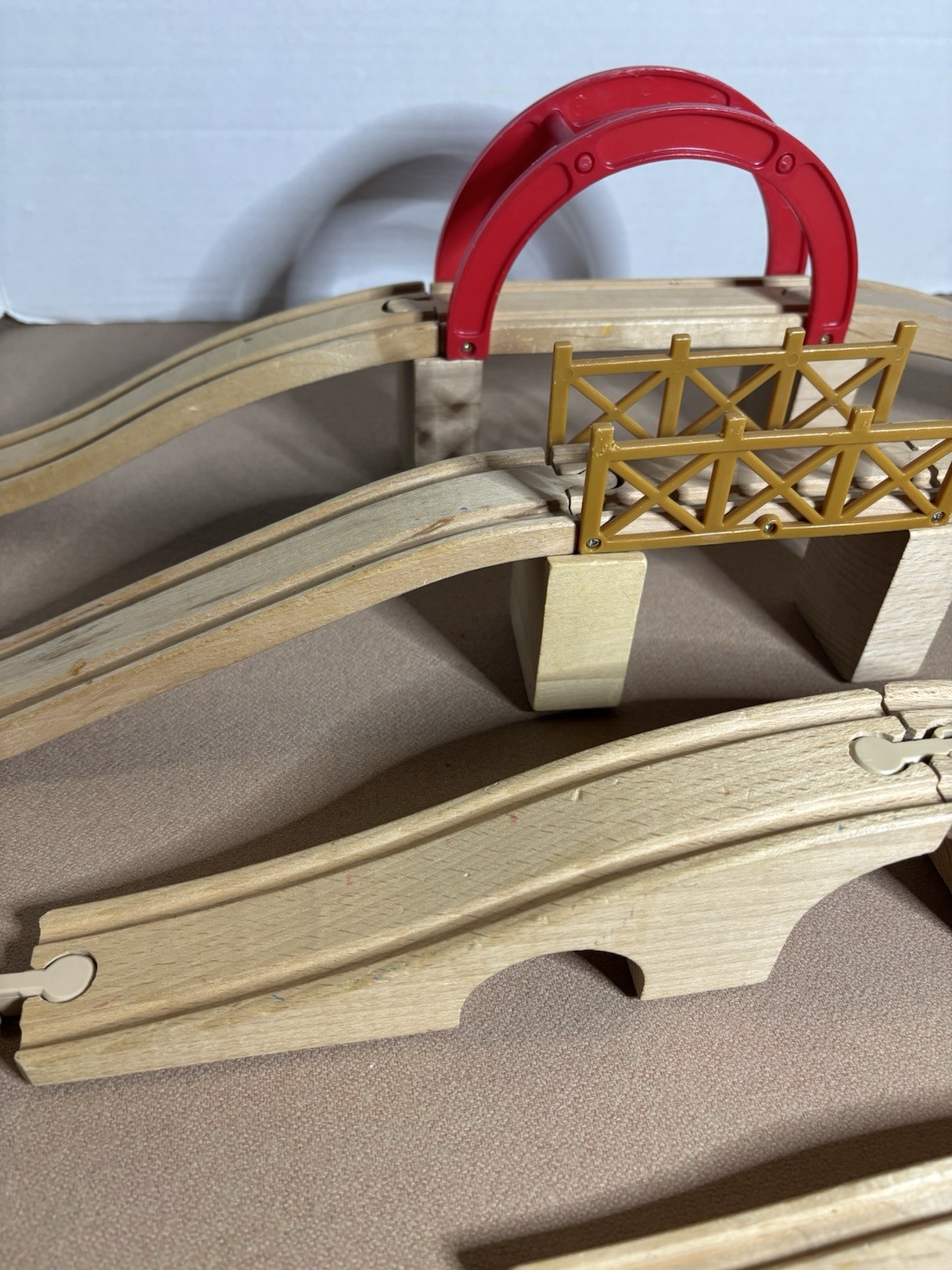 Thomas Friends Train Wooden Compatible Red Brown Bridge Riser Ascending Lot 14