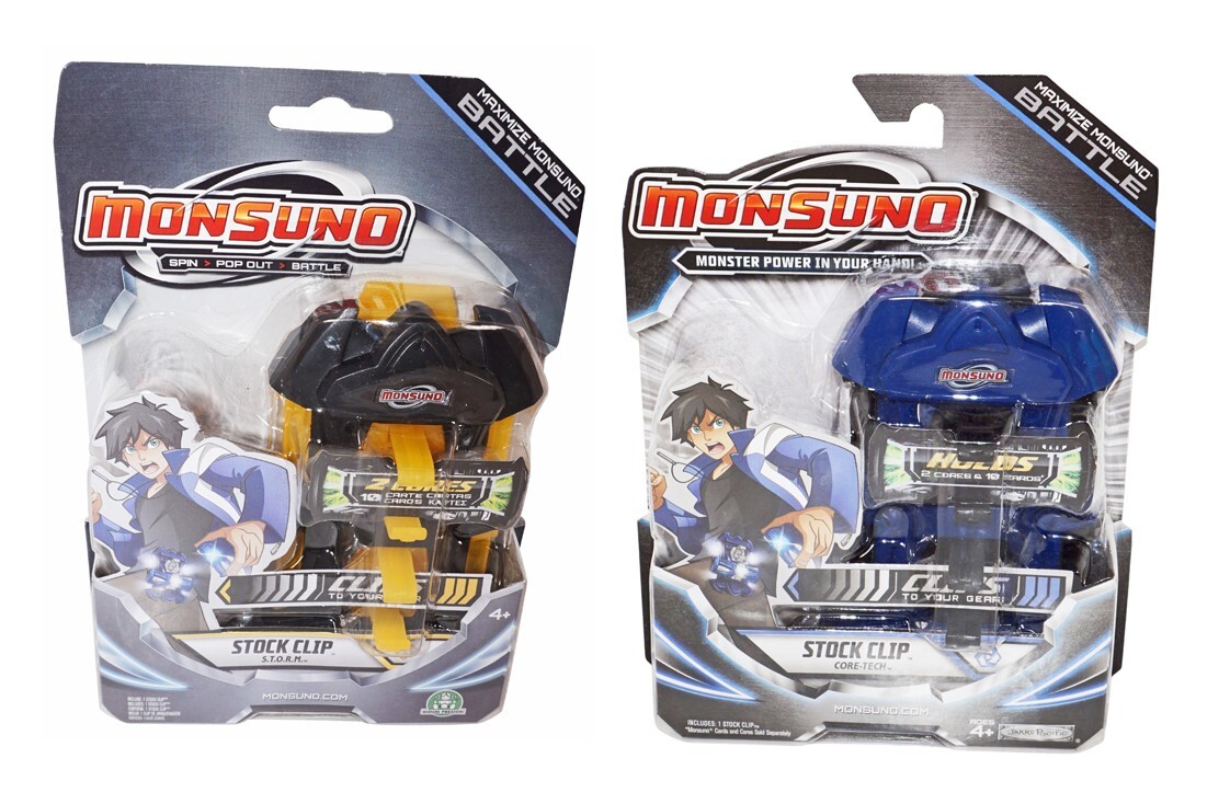 2 PC Lot – Storm + Core-tech – Maximize Monsuno Battle Stock 5&Prime; Toy Clip 2012