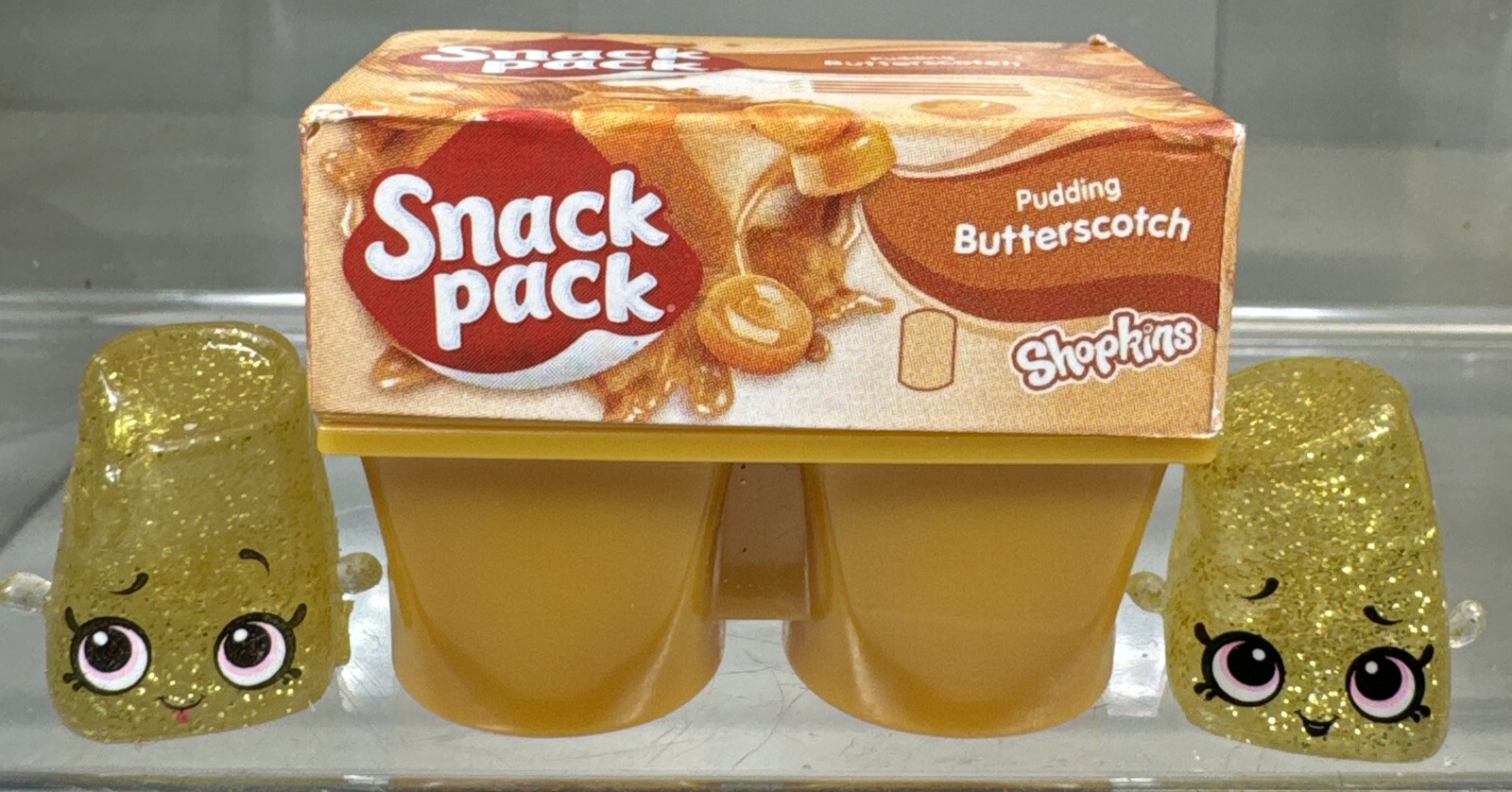 (2) Real Littles Micro Snack Pack Pudding Butterscotch Banana Cream Pie Complete