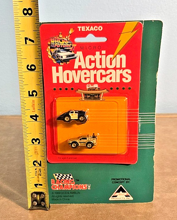 VTG Back to the Future 2 Texaco Micro Action Hoverport 1989 BTTF NOS w HOVERCARS