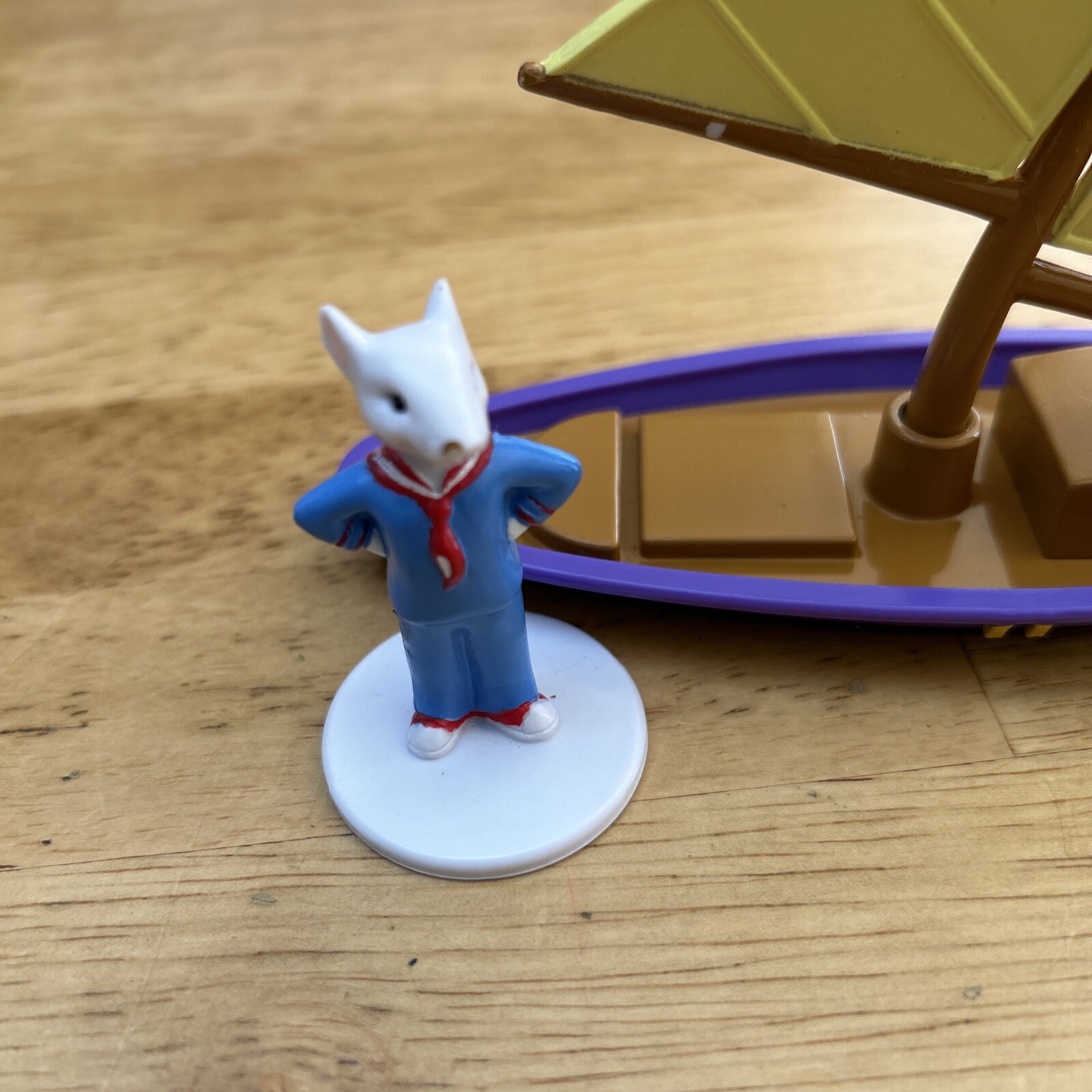 Vintage Stuart Little With Sailboat PVC Toy Figure Cake Topper New
